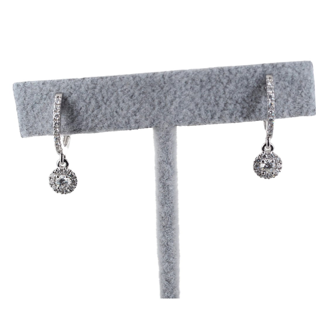 Diamond Earrings 14K White Gold
