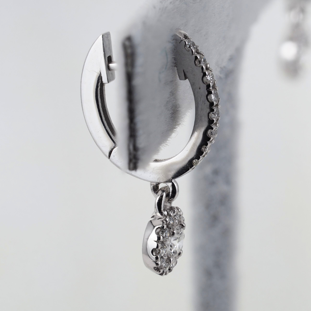Diamond Earrings 14K White Gold