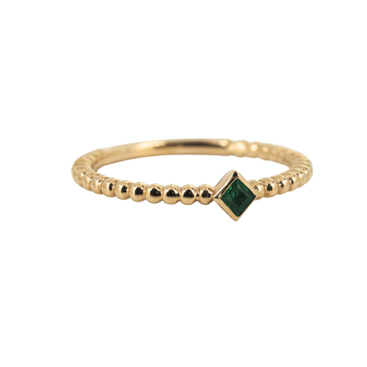 Emerald Ring 14K Yellow Gold