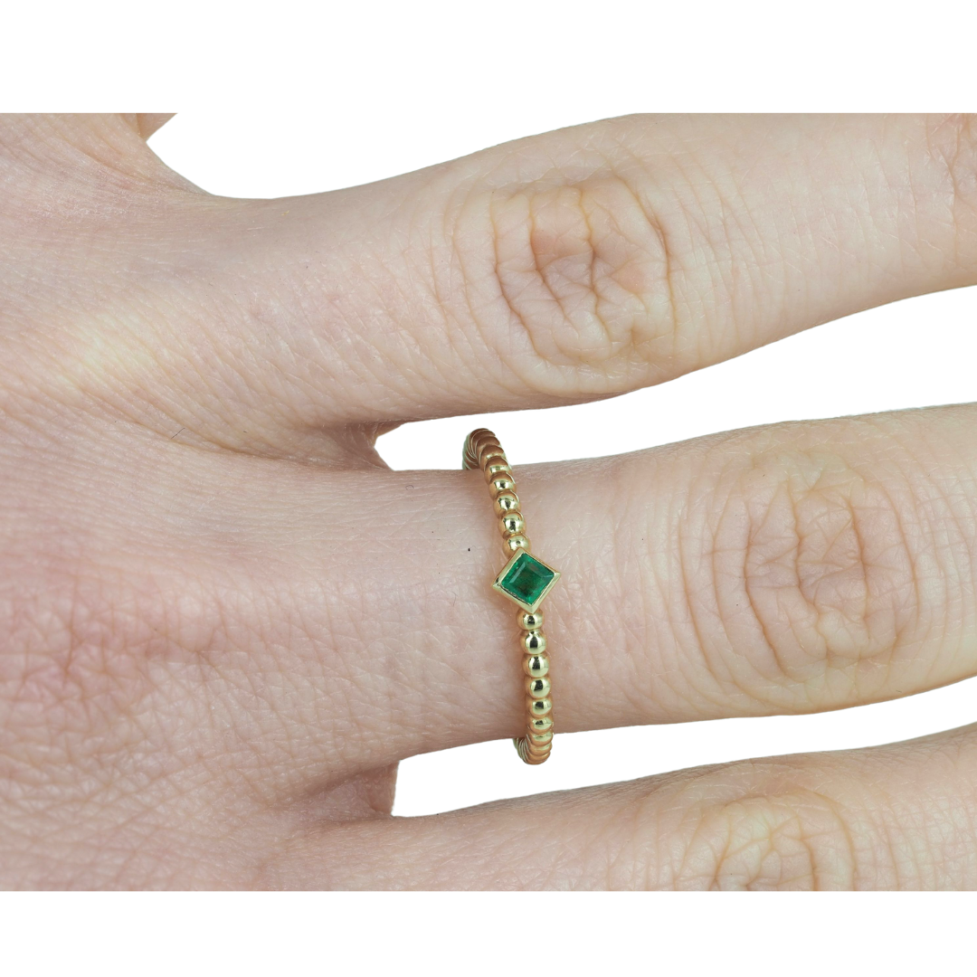 Emerald Ring 14K Yellow Gold