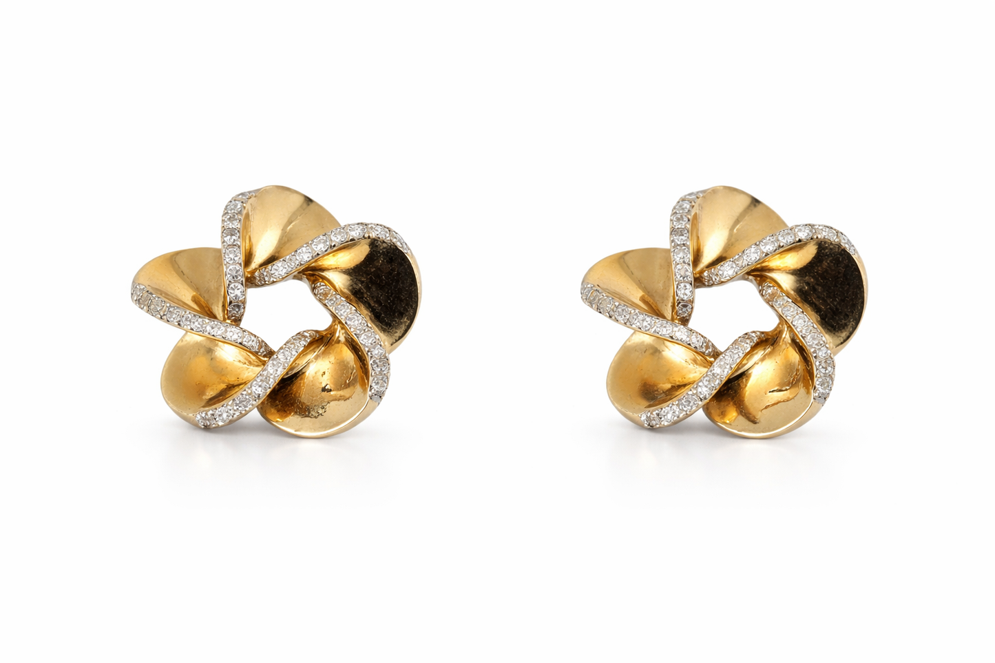 Diamond Earrings Natural Diamonds in 14K Yellow Gold