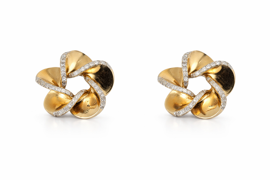 Diamond Earrings Natural Diamonds in 14K Yellow Gold
