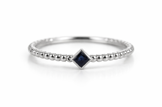 Ring 14KW Gold Sapphire