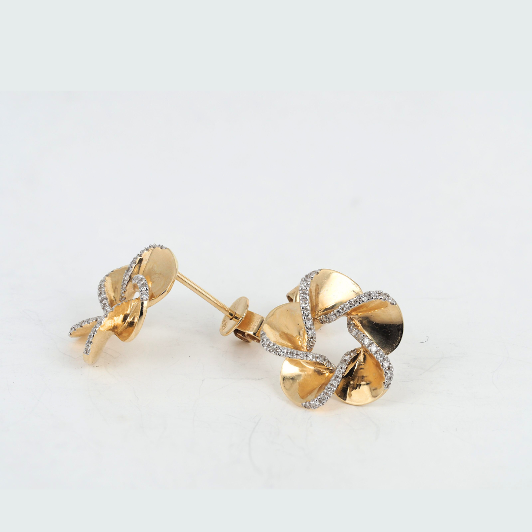 Diamond Earrings Natural Diamonds in 14K Yellow Gold
