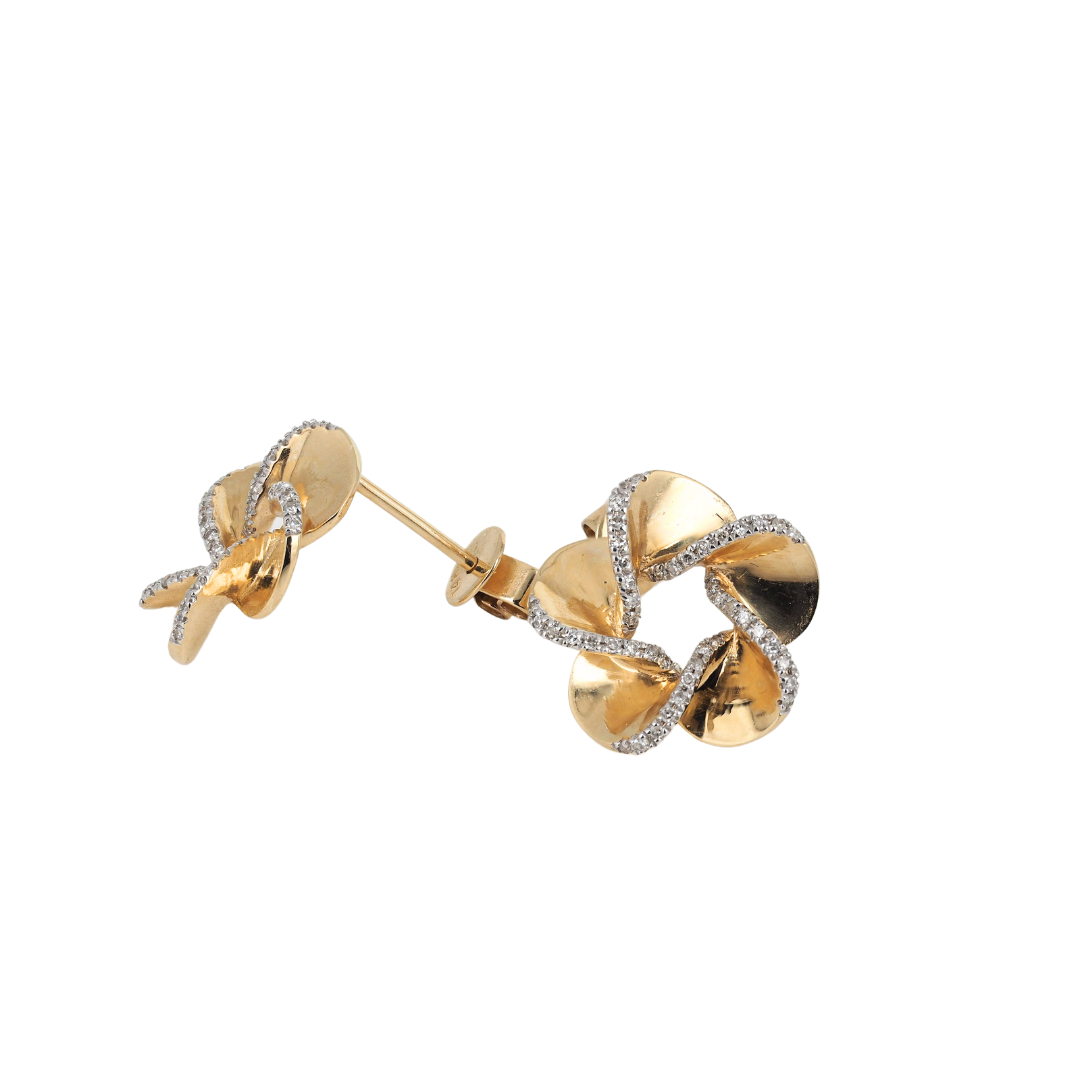 Diamond Earrings Natural Diamonds in 14K Yellow Gold