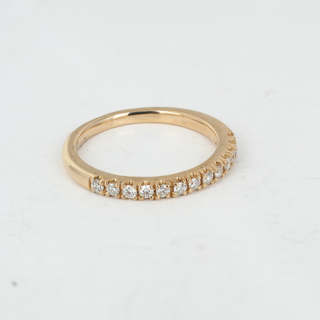 Diamond Wedding Band Natural Diamonds in 14K Yellow Gold