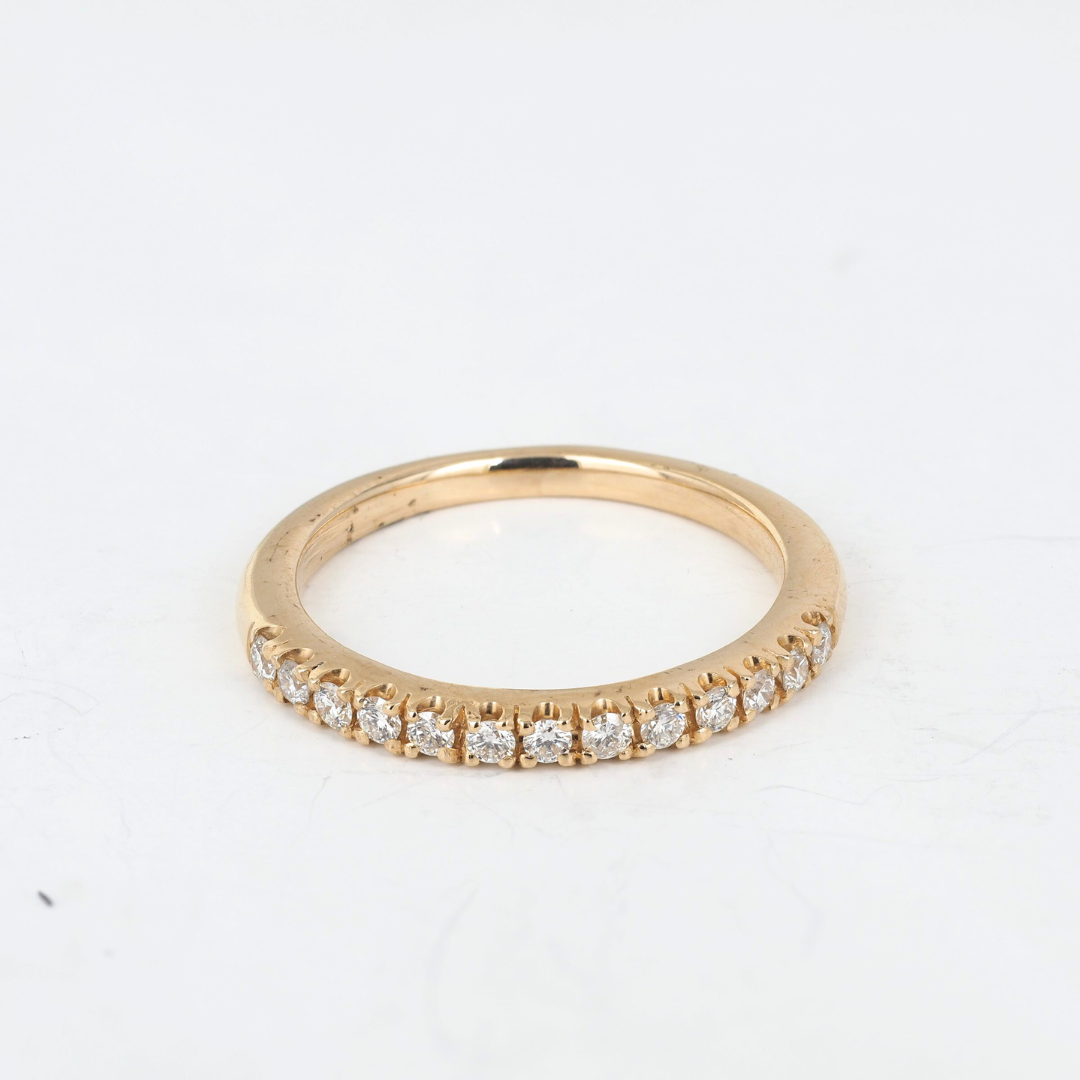 Diamond Wedding Band Natural Diamonds in 14K Yellow Gold
