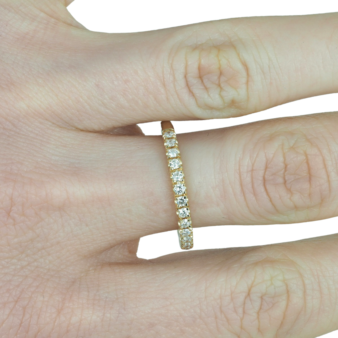 Diamond Wedding Band Natural Diamonds in 14K Yellow Gold
