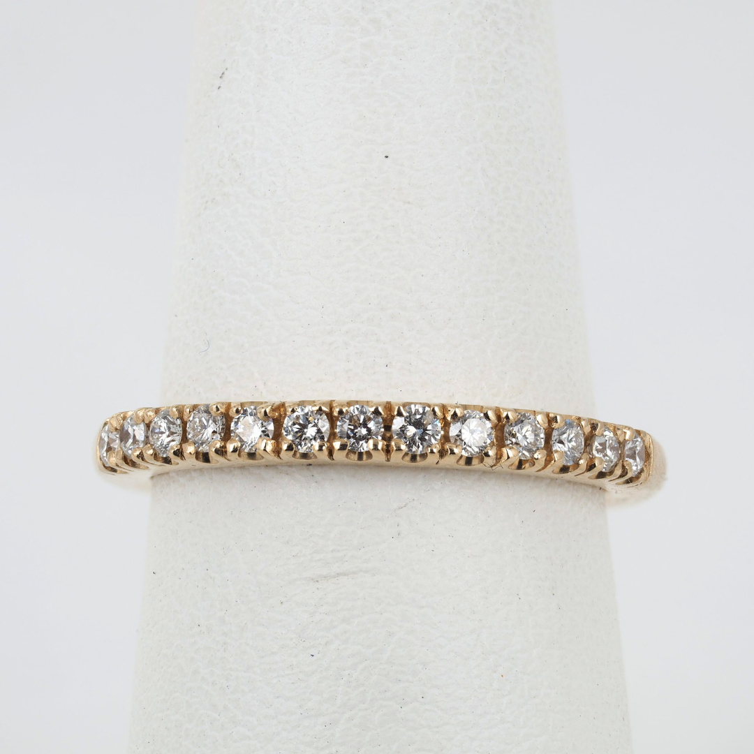 Diamond Wedding Band Natural Diamonds in 14K Yellow Gold