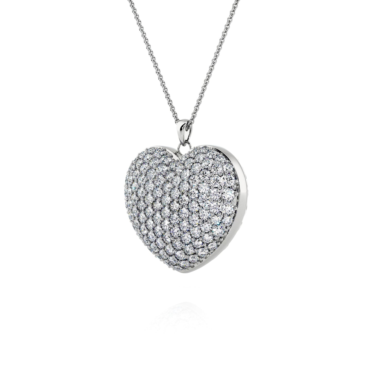 Necklace Heart S Gold 14K Diamonds