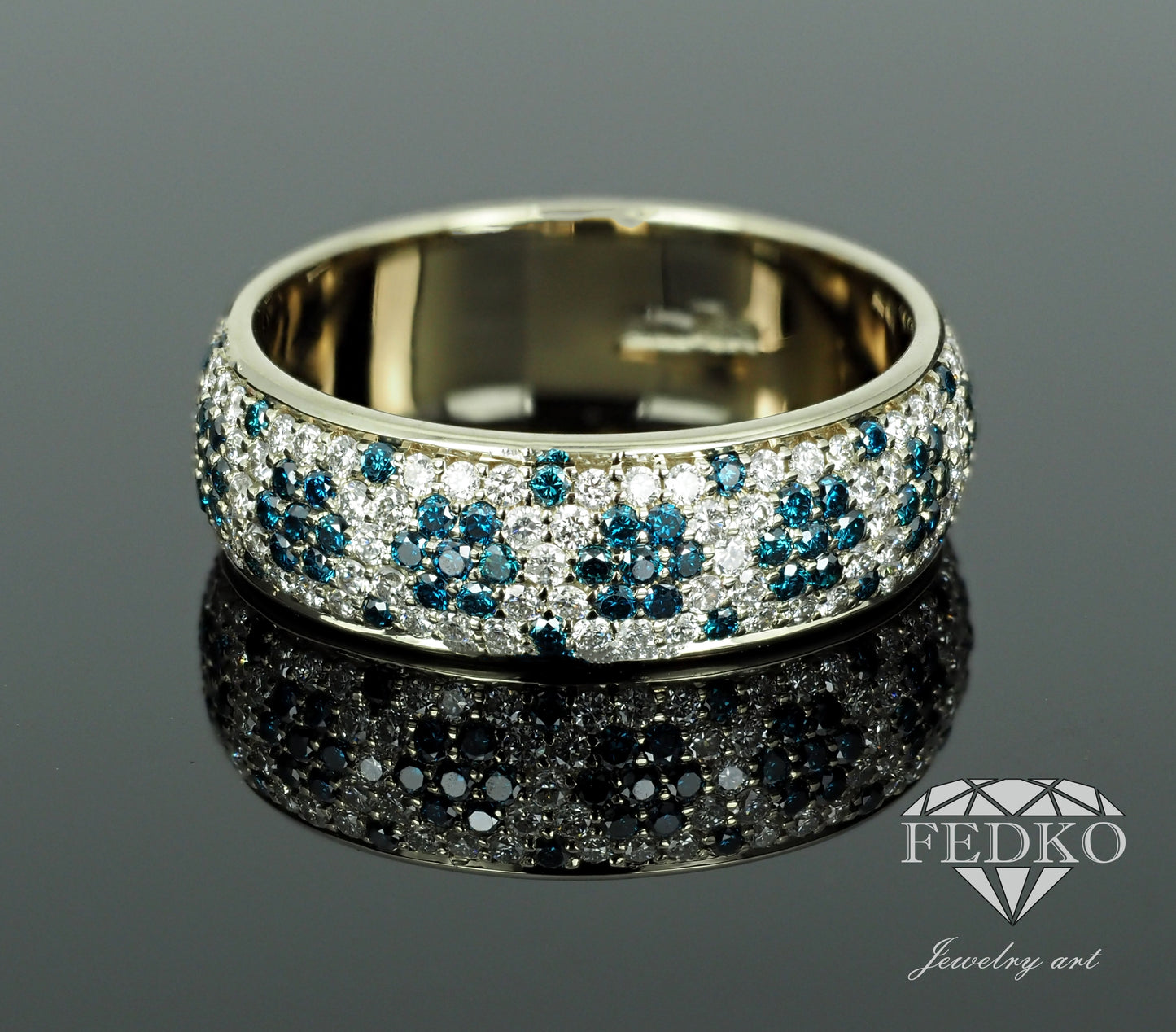 Ring Blue Flowers