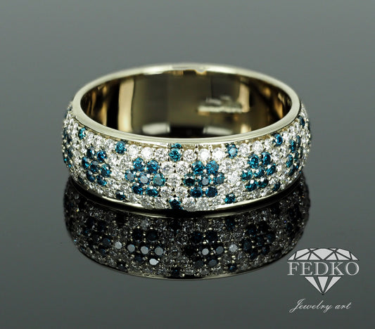 Ring Blue Flowers